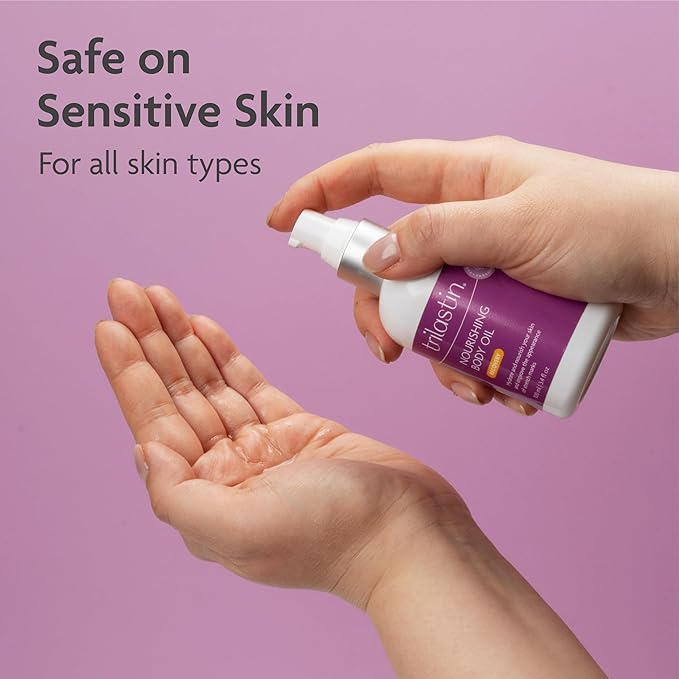 TriLASTIN Belly Oil (3.4oz), Stretch Mark Oil, Belly Oil for Pregnant Women, Serum for Scars and Stretchmarks, Body Oil, Paraben-Free and Hypoallergenic