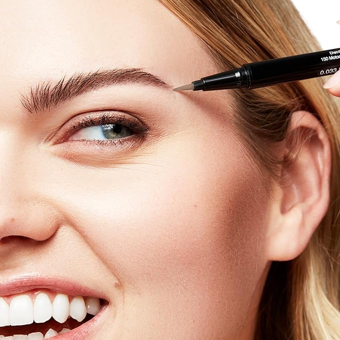 Arches and Halos Fine Bristle Tip Pen - Eyebrow Pencils for Women - Vegan Brow Pencil - Smudge-Proof, Buildable Formula - Mocha Blonde - 0.02 oz