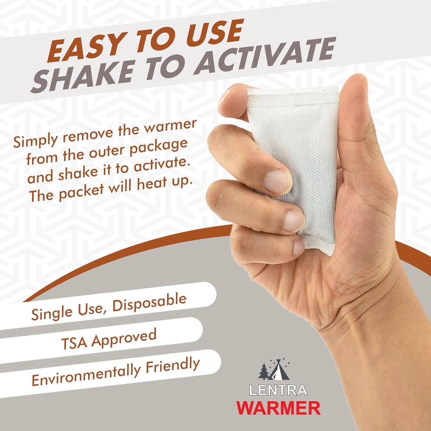 Hot Hand Warmers - 50 Count - 10 Hours Long Lasting Heat, Safe Natural Odorless Air Activated Heat Packs for Hands, Toes and Body - TSA Approved