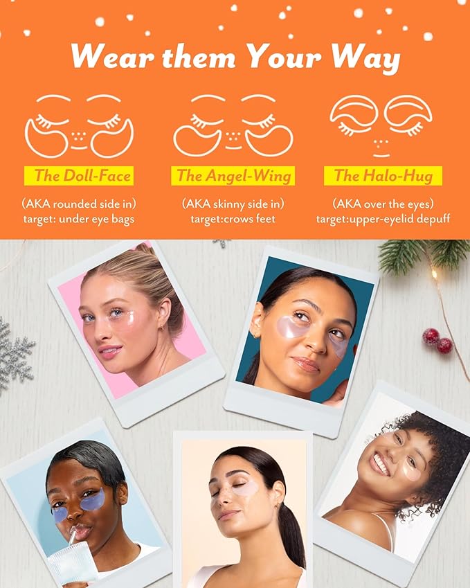 Patchology Patching All The Way Gift Set – Hydrating Under Eye Masks with Collagen, Retinol, Hyaluronic Acid – Christmas Gift & Beauty Stocking Stuffer for Puffy Eyes 5-Pair Sampler (Limited Edition)