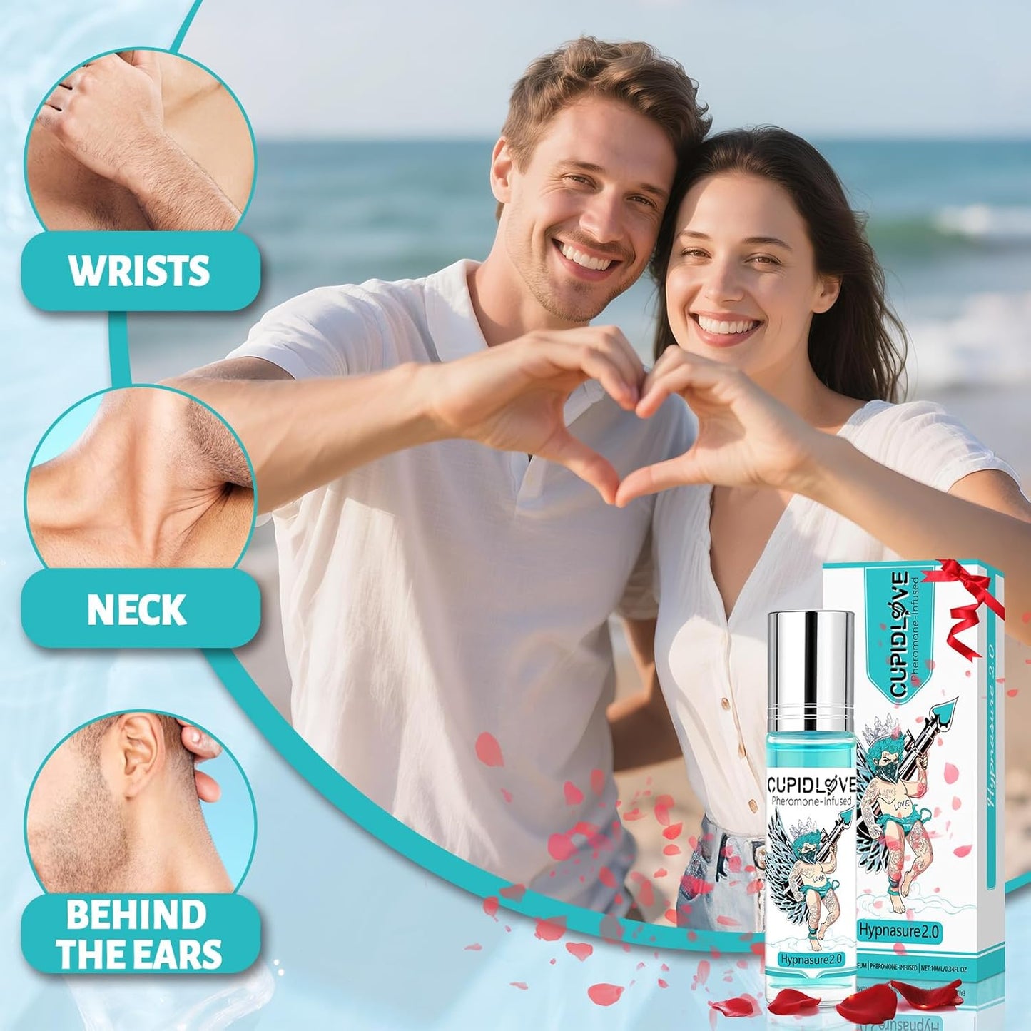 Hypnosis 2.0 Roll-on Pheromone for Men 10ml - Upgraded Long Lasting Oil Cologne Perfume for Men - Real Pheromone Perfume Enhance Attraction Gift