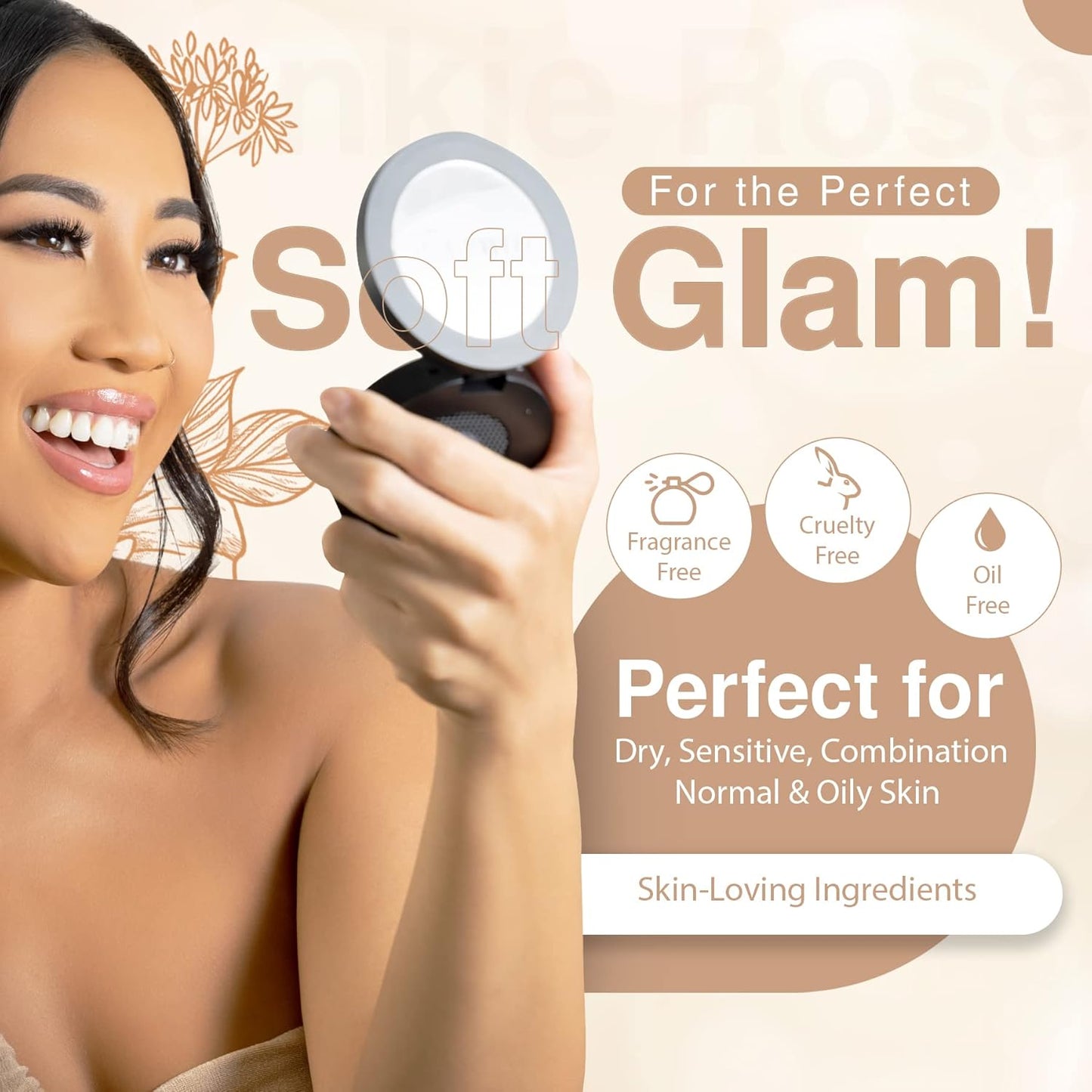 Frankie Rose Cosmetics Powder Foundation – Full Coverage Face Powder For Pores & Imperfections, Evens Out Skin Tone & Shine-Control | 58 Grams (Vintage)