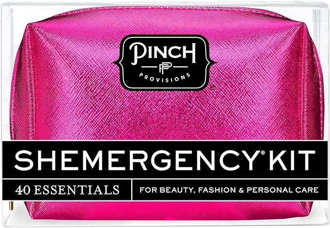 Pinch Provisions Shemergency Kit for Her, 40 Emergency Essential Items, Compact, Multi-Functional Pouch, Gift for Women, Birthday, Bachelorette Parties, and More!