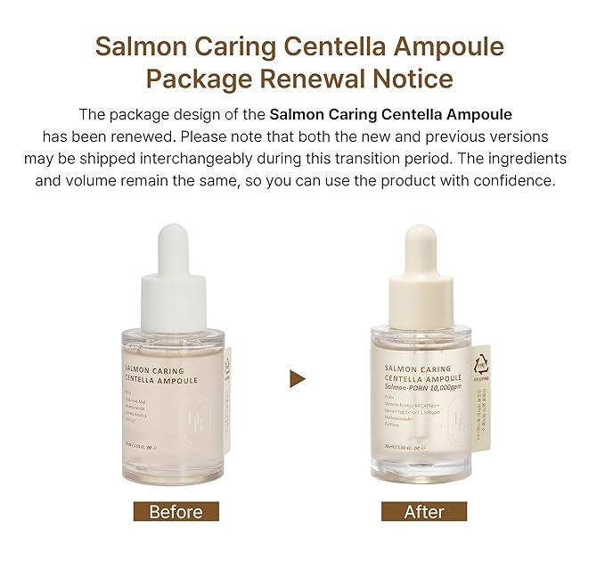 HEVEBLUE Salmon Caring Centella Ampoule - Salmon PDRN, Salmon Egg Extract, Centella, Madecassoside, Calming, Soothing, Restore and Rejuvenate, Sensitive Skin, Korean Skincare