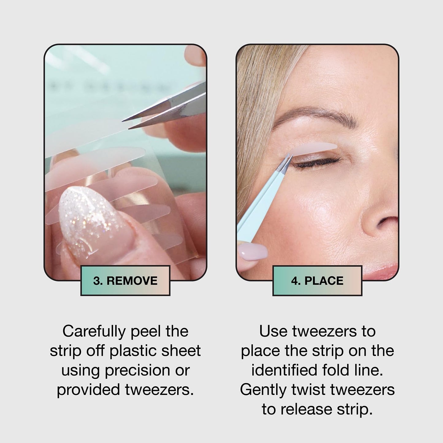 Contours Rx Lids By Design - Non-Surgical & Transparent Eyelid Lift Strips - For a More Youthful-Looking Appearance, Reshape and Define with Eyelid Tape for Hooded Eyes (7mm) 80ct