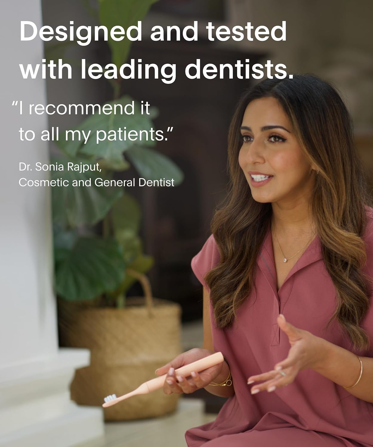 SURI 1.0 Sonic Electric Toothbrush | 40+Day Battery | Designed in California | Sustainable Electric Toothbrush for Adults | Travel Toothbrushes | Tooth Brush | Pink