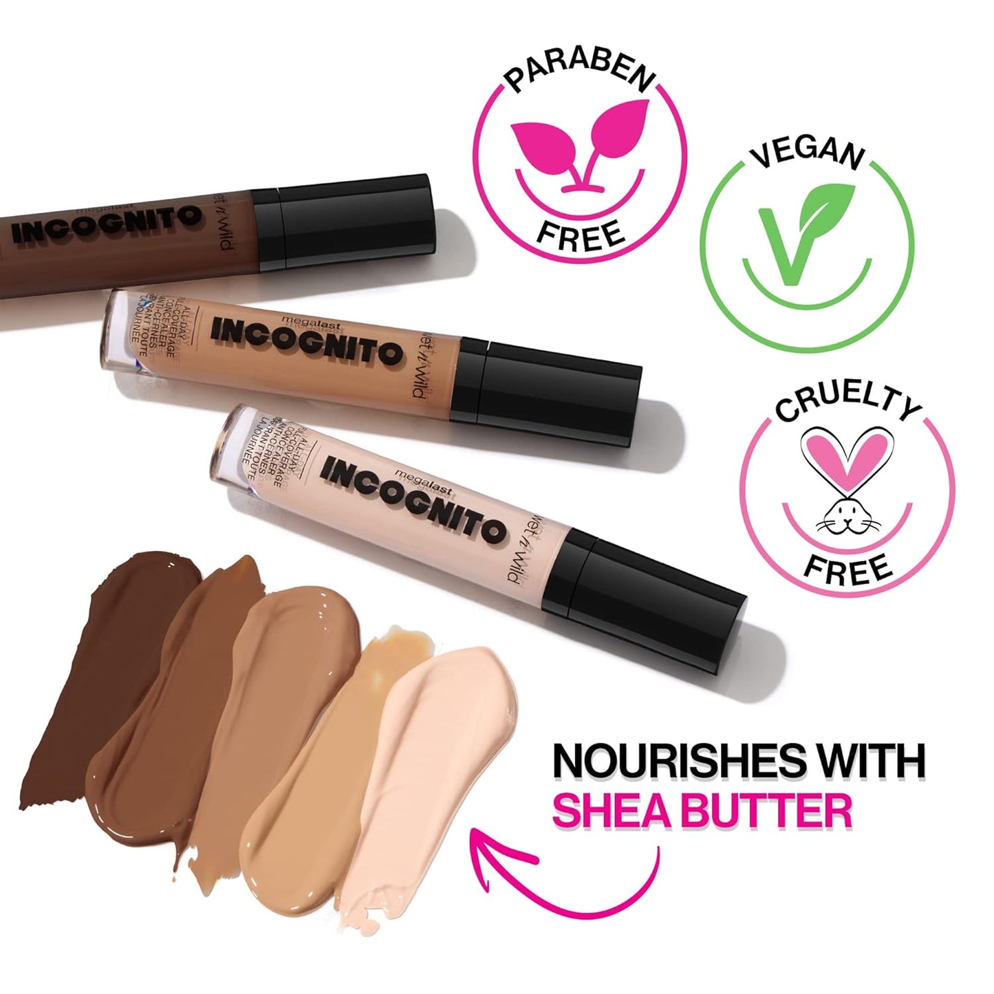 wet n wild Mega Last Incognito All-Day Full Coverage Liquid Matte Concealer, Light Beige, 0.18 Ounce