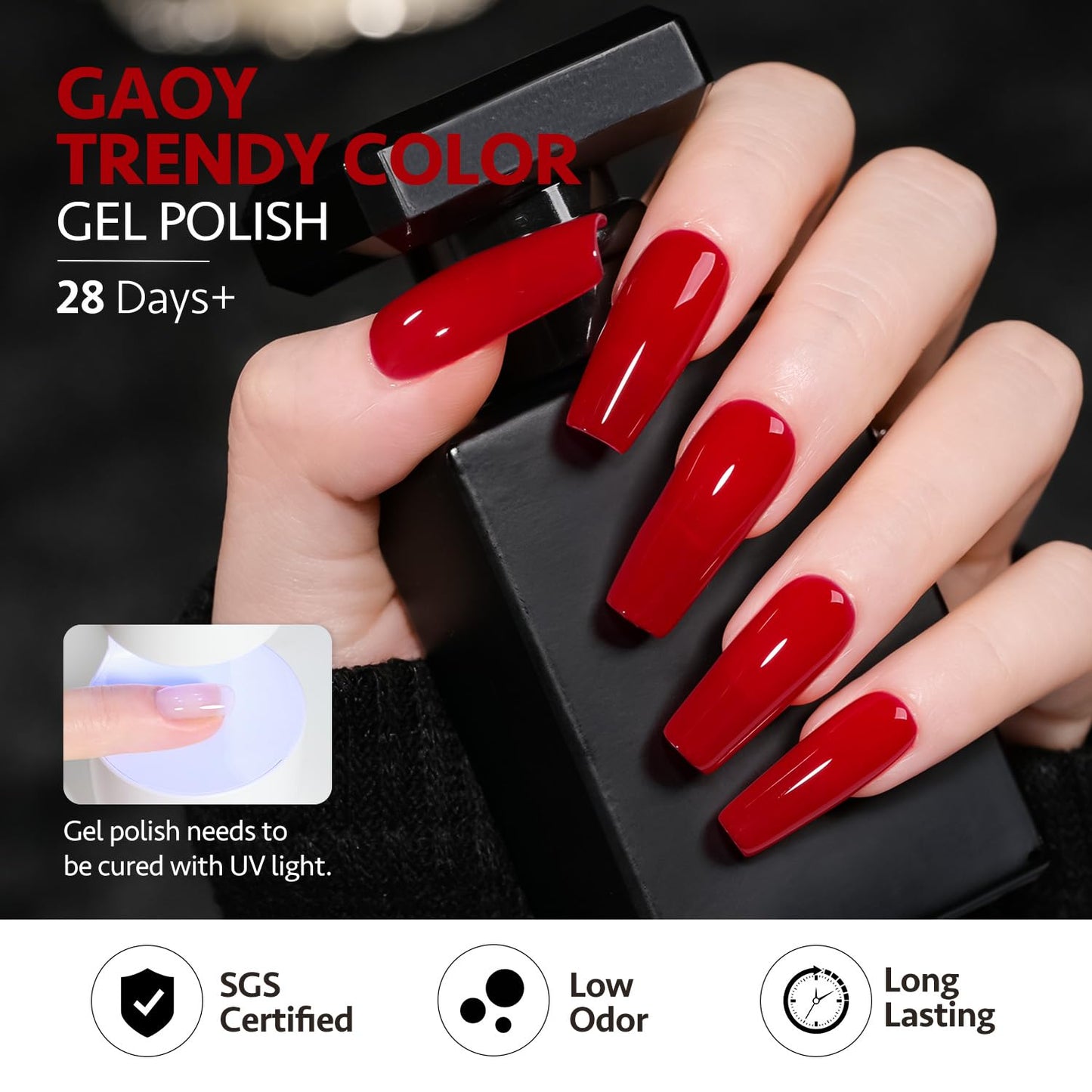GAOY 42 Pcs Gel Nail Polish Kit, Neon Summer Bright Pink Orange Coral Green Colors Gel Nail Polish Set with Glossy & Matte Top Coat and Base Coat for Salon and DIY Manicure at Home
