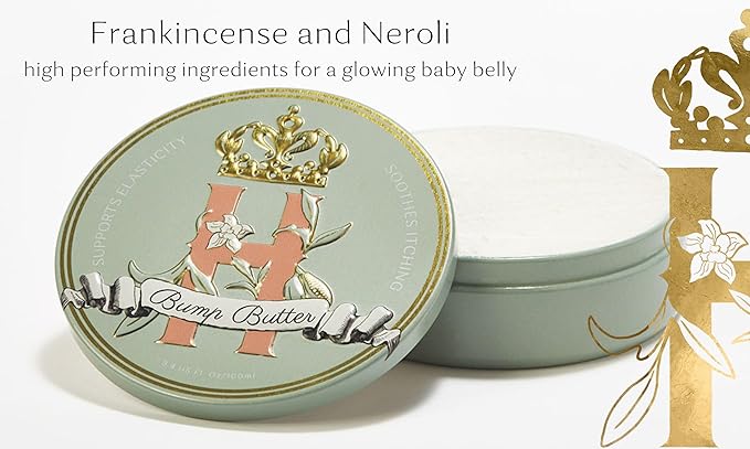 Bump Butter: 100% Natural Whipped Cocoa Butter Formula for Growing Baby Bumps - Soothing & Nourishing with Neroli & Frankincense - 3.4 Fl Oz/100 ML