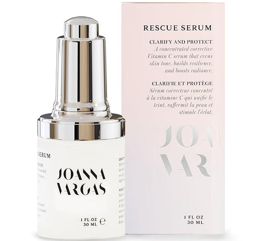 Joanna Vargas Vitamin C Serum for Face with Squalane Oil - Collagen Boosting Facial Serums for Aging Skin - Rescue Vit C Serum for Face - Hydrating Serum to Enchance Skin Texture & Boost Radiance