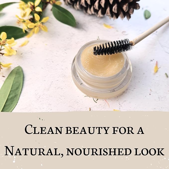 Mascara Alternative | Lash Pomade | Long-Lasting Lash Health | Natural Eyelash Growth Serum with Organic Castor Oil & Argan Oil | Increases Length & Volume | Natural Silk Fibers