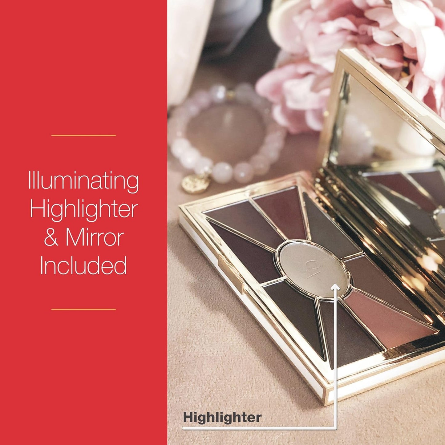 Mirabella Eye Love You Neutral Shimmer Eyeshadow Palette - Makeup Palette w/Ultra Pigmented Pressed Powders, Creamy Matte & Shimmer Cool Toned Eyeshadow Palette - Seduction