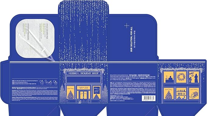 MEDIHEAL Toner Pads [Vitamide] - Radiance Boosting Pad for Clear, Illuminating Skin - Holiday Gift Edition - Contains Niacinamide & Sea Buckthorn - Vegan Stretchable Fabric Pads (100 Count)