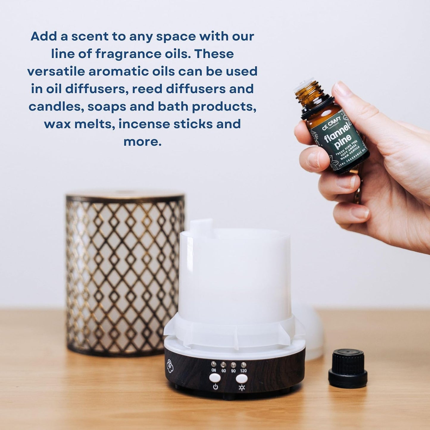 CANDECraftCo Premium Fragrance Oil – Diffuser Oils Fragrances Scented for Home, Candle Soap Making Supplies, Aromatherapy Blends for House (0.34 Fl Oz) (2-Pack, Whiskey & Oak)