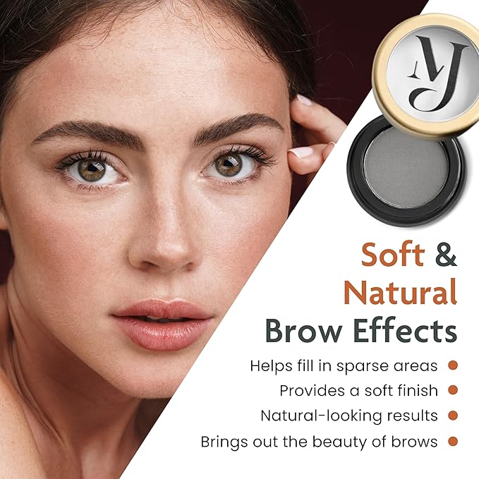 Eyebrow Powder – Long-Lasting, Waterproof, Smudge-Proof Brow Powder for Natural, Defined Brows – Vegan & Cruelty-Free Eyebrow Makeup by Marie-José (Charcoal)