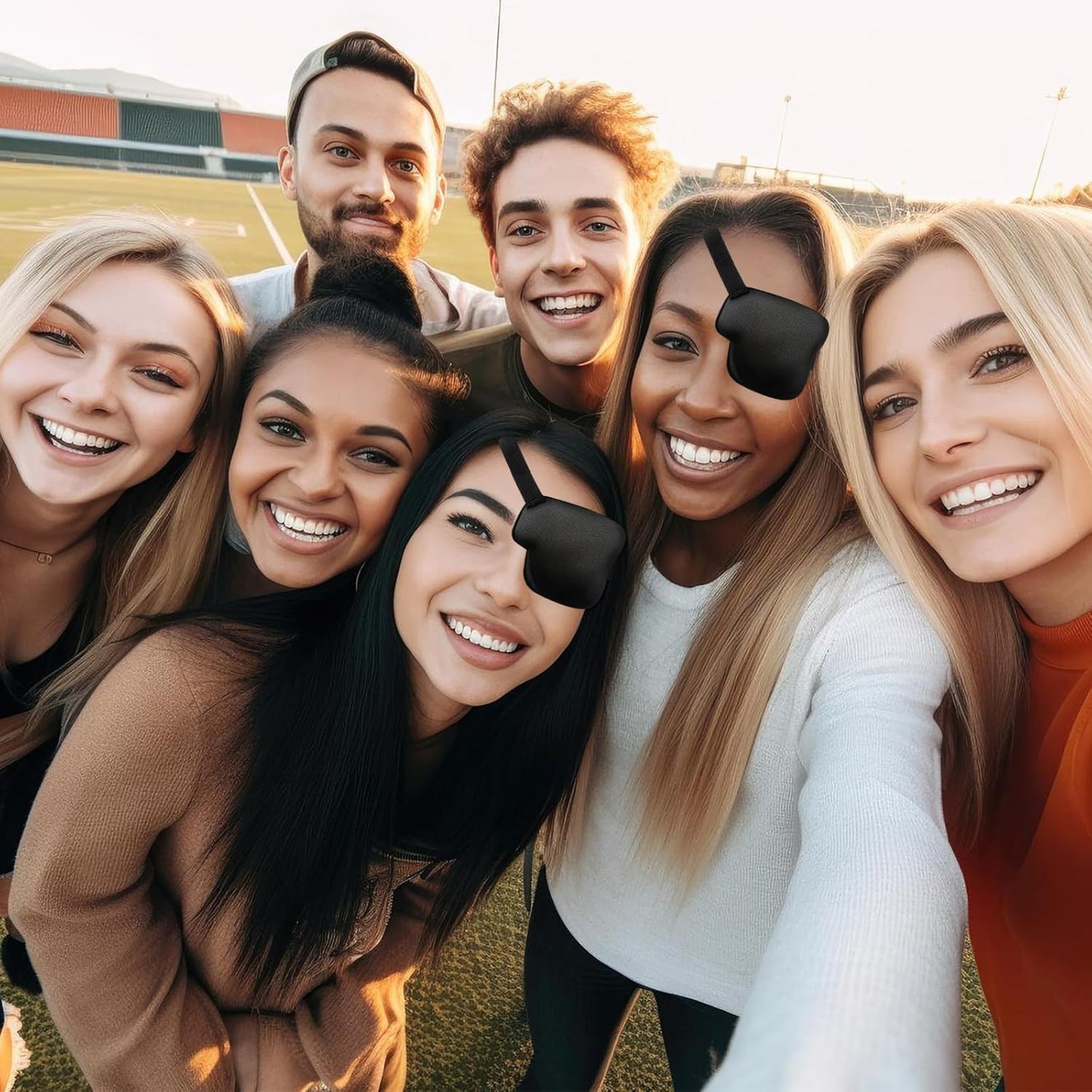 2PCS Medical One-Eyed Patches for Adults Teenager Eye Shield After Cataract Surgery Lazy Glasses Black Medical Eye Mask Lazy Glasses for Lazy Eye After Surgery Eye(Left Eye)