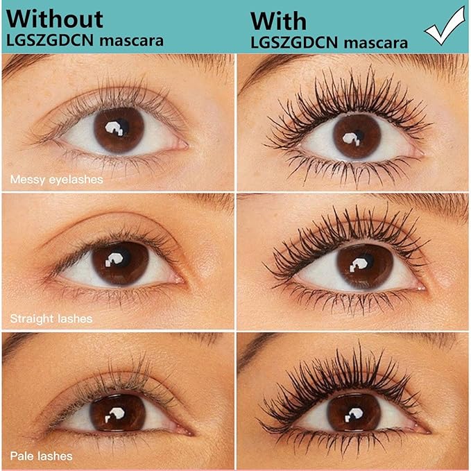 mascara Extensions waterproof sweatproof Long-Lasting black Mascara volume and length voluminous lengthening Defining Washable primer eye makeup No Clumping Black