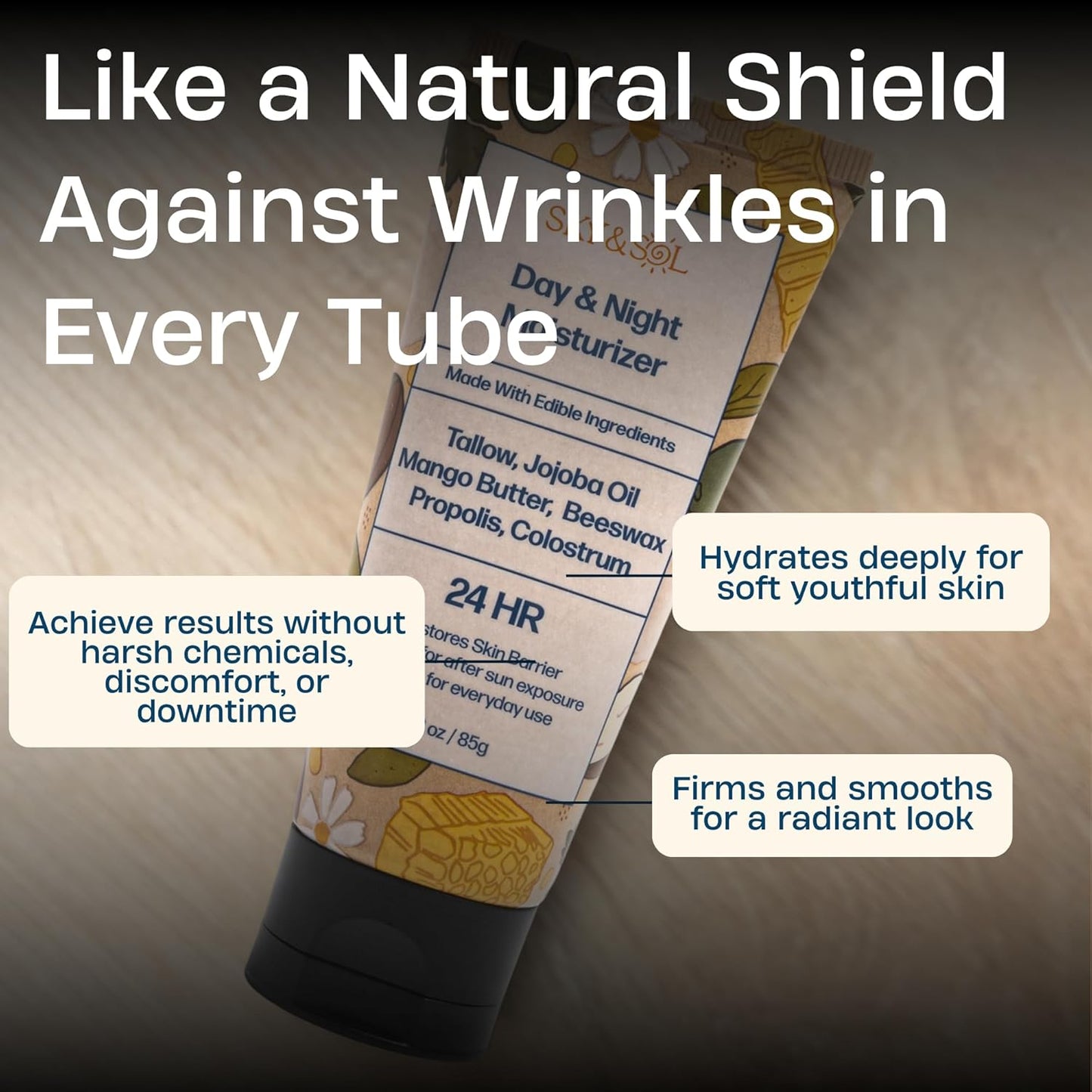 Everything Cream | 100% Grass Fed Beef Tallow Moisturizer for Face and Body | Day & Night Skincare | Safe Natural Edible-Grade Ingredients | After-Sun Care | All Skin Types | 3 oz