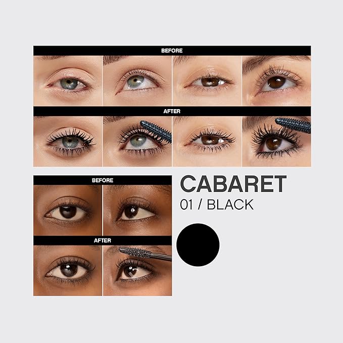 Vivienne Sabó Classic Mascara Cabaret – Volume and Length Mascara for Defined Everyday Lashes, Clean, Smudge-Resistant, Cruelty-Free, Blackest Black, Made in Italy, 0.3 fl oz