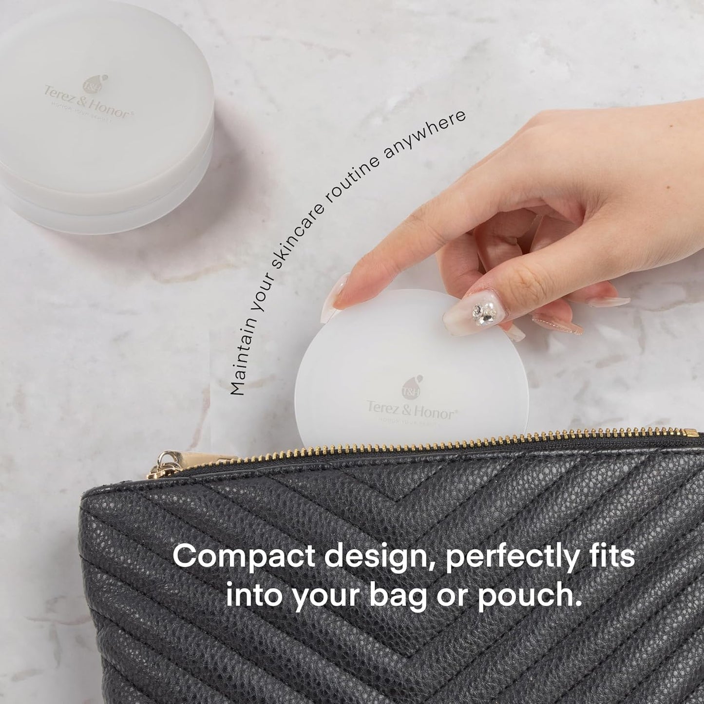 Small Travel Containers for Skincare: 2 Jars Korean Mini Containers with Lids for Toner Pads & Under Eye Patches DIY - Travel-Friendly, Reusable, Leak Proof Skincare Storage, Made in Korea