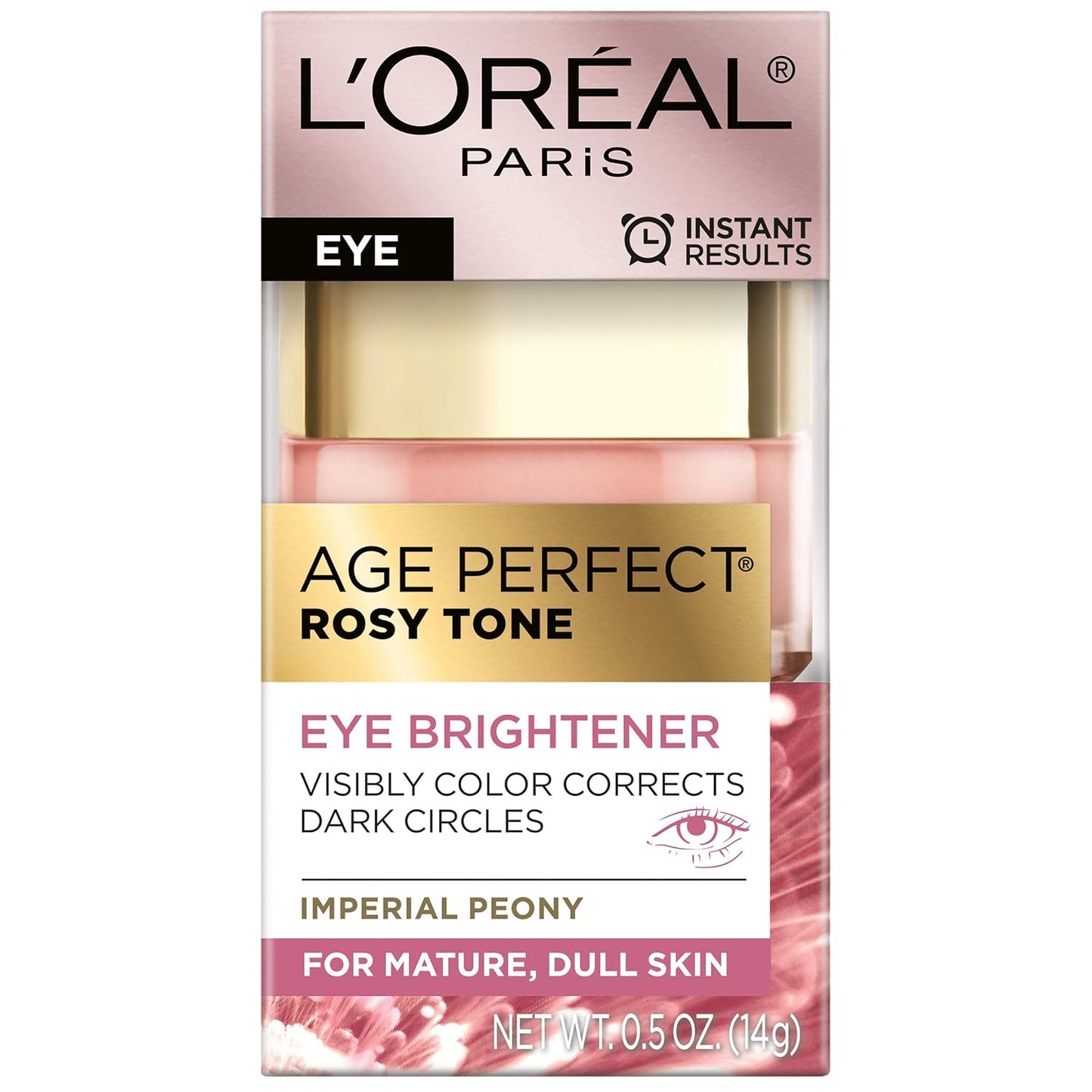 L'Oreal Paris Age Perfect Rosy Tone Anti-Aging Eye Cream, For Dark Circles & Wrinkles .5 oz