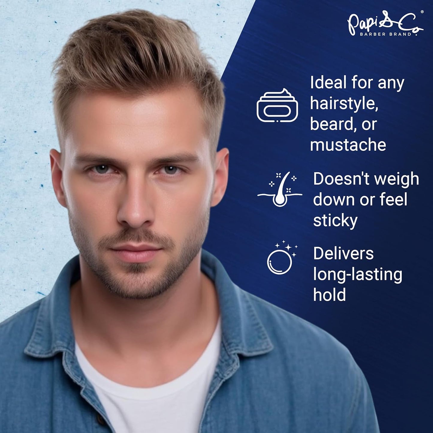 PAPI & CO. - Men's Pomade, Water Based Pomade, Classic Hold, 200 g