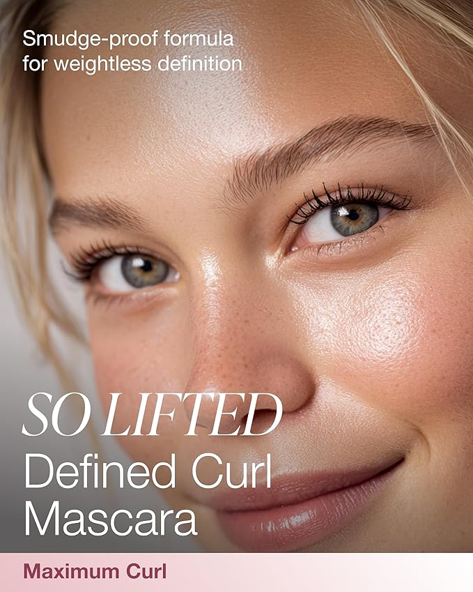 Mineral Fusion So Lifted Lash Defined Curl Mascara (Black) - Lash Lifting Mascara for Weightless Volume & Length - With Argan & Coconut Oils - Hypoallergenic