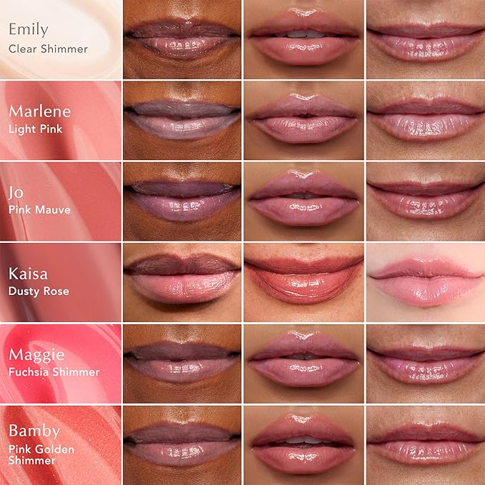 Thrive Causemetics Sheer Strength Lip Plumping Peptide Gloss, Lip Plumper with Vitamin E, Peptides, Plumps, Smooths & Hydrates Lips, High Shine, Vegan & Cruelty Free, Bamby (Pink Golden Shimmer)