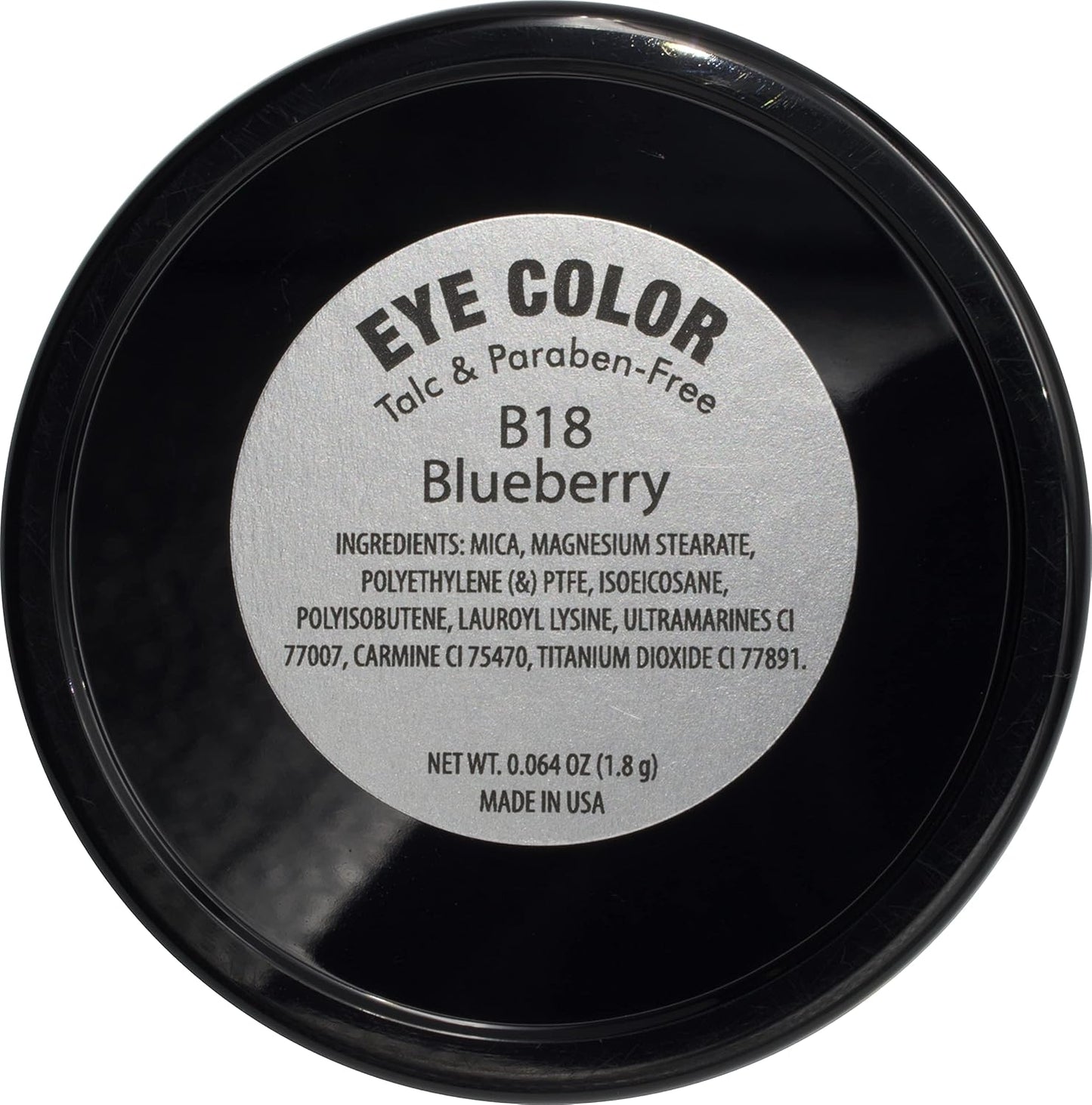 Blueberry Shimmering Violet Purple Blue Pressed Powder Single Eyeshadow; Talc, Paraben & Cruelty Free