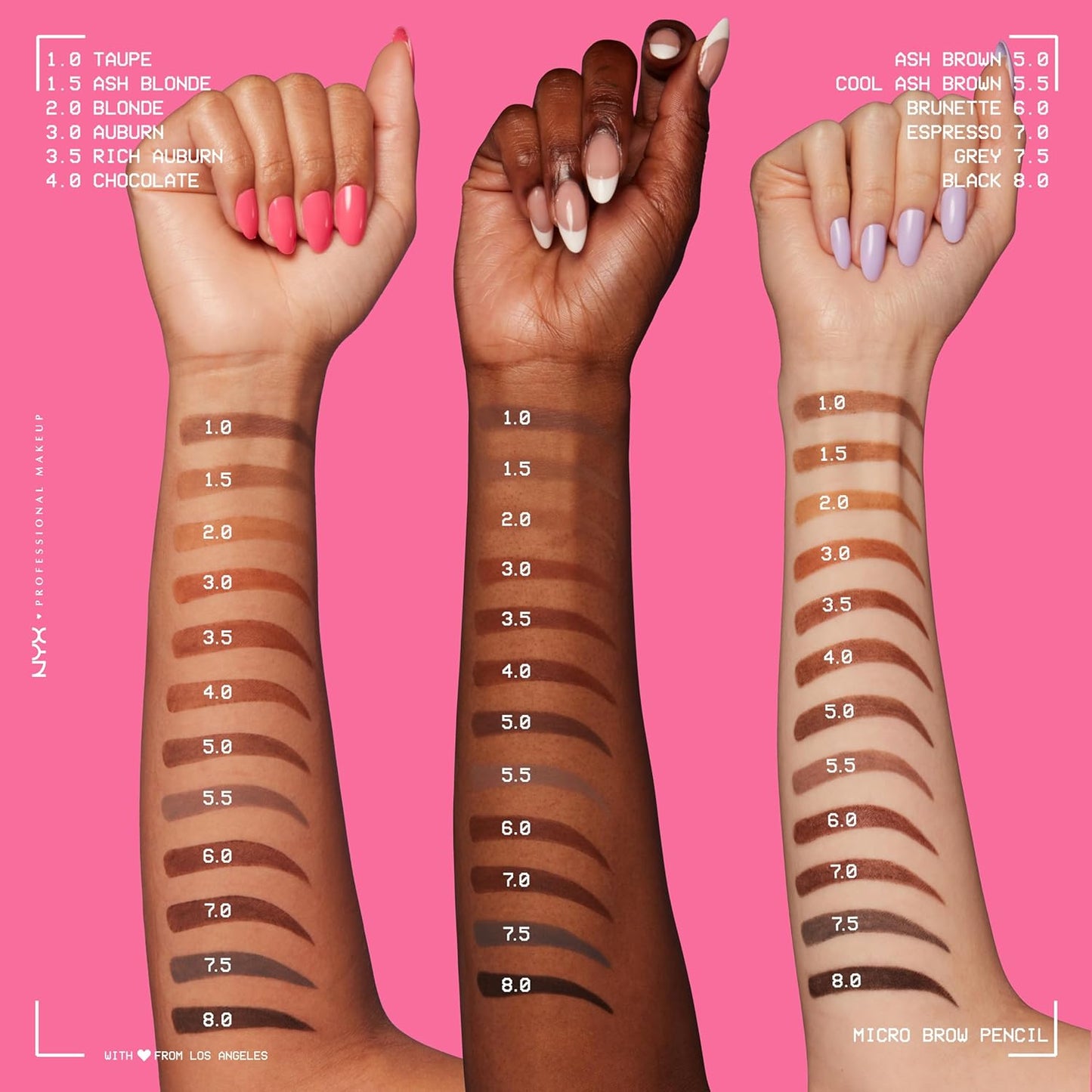 NYX PROFESSIONAL MAKEUP Micro Brow Pencil, Precise Eyebrow Pencil - Cool Ash Brown