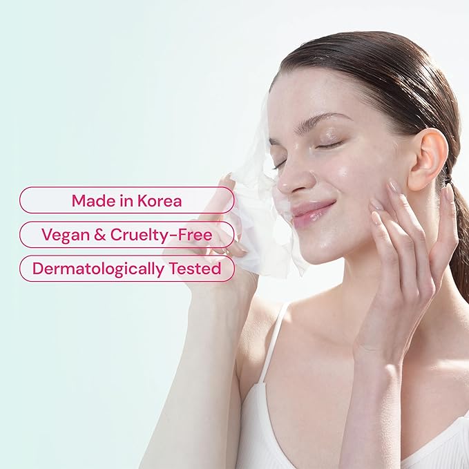 BIVID In & Out Bio-Cellulose Sheet Mask, Hydrating Korean Skincare Face Mask for Pore Care, Sebum & Blackhead Care with Tea Tree — K-Beauty Self Care Facial Skin Care Essentials, 0.88 oz, 5 Pack