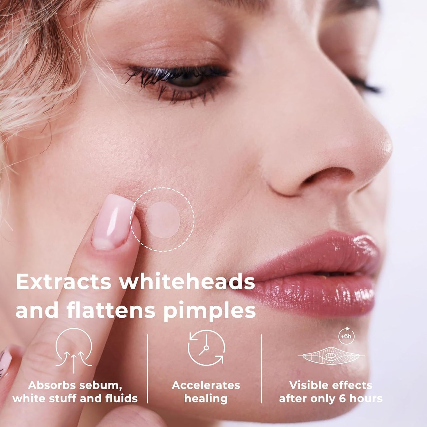 OMMA Korean Pimple Patches for Face with Hydrocolloid Patch, Invisible Blemish Pimple Stickers Acne Dots - Salicylic Acid Whiteheads Fast Acne Spot Treatment - 10 mm Zit Patches (72 Count)