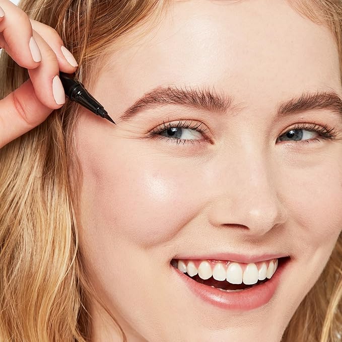 Arches and Halos Fine Bristle Tip Pen - Eyebrow Pencils for Women - Vegan Brow Pencil - Smudge-Proof, Buildable Formula - Sunny Blonde - 0.02 oz