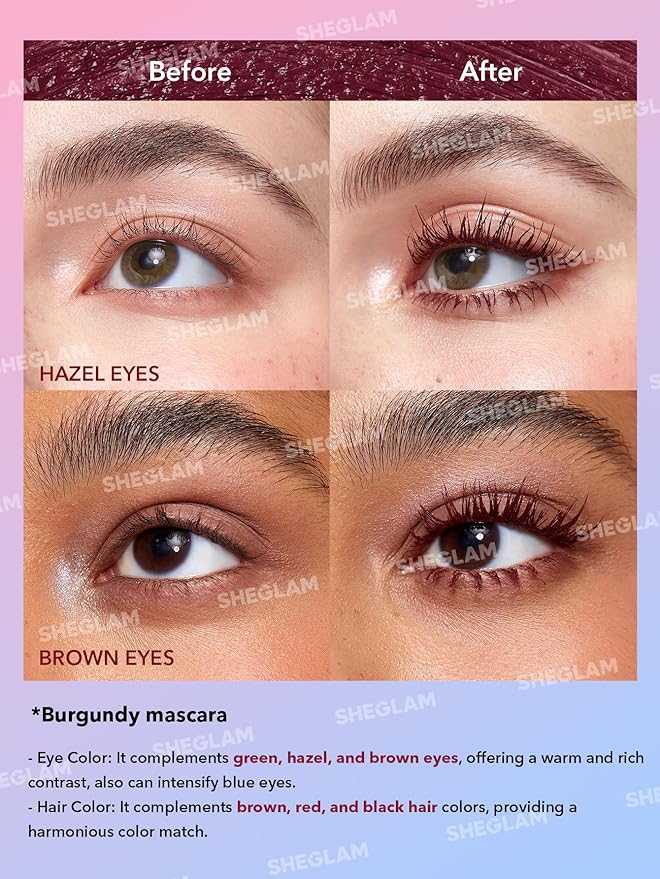 SHEGLAM All-In-One Volume & Length Mascara-Waterproof-Brugundy