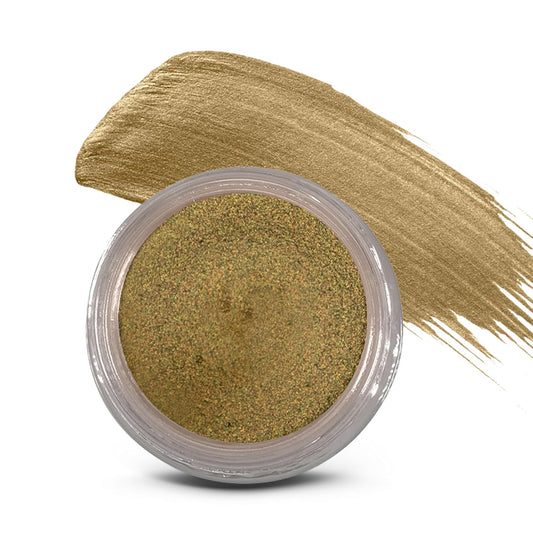 Mommy Makeup Any Wear Creme Eyeshadow - Waterproof, Crease-Proof, Long Lasting, High Pigment, Oil-free - Cream to Powder for Eyes, Cheeks & Lips (Golden Khaki)