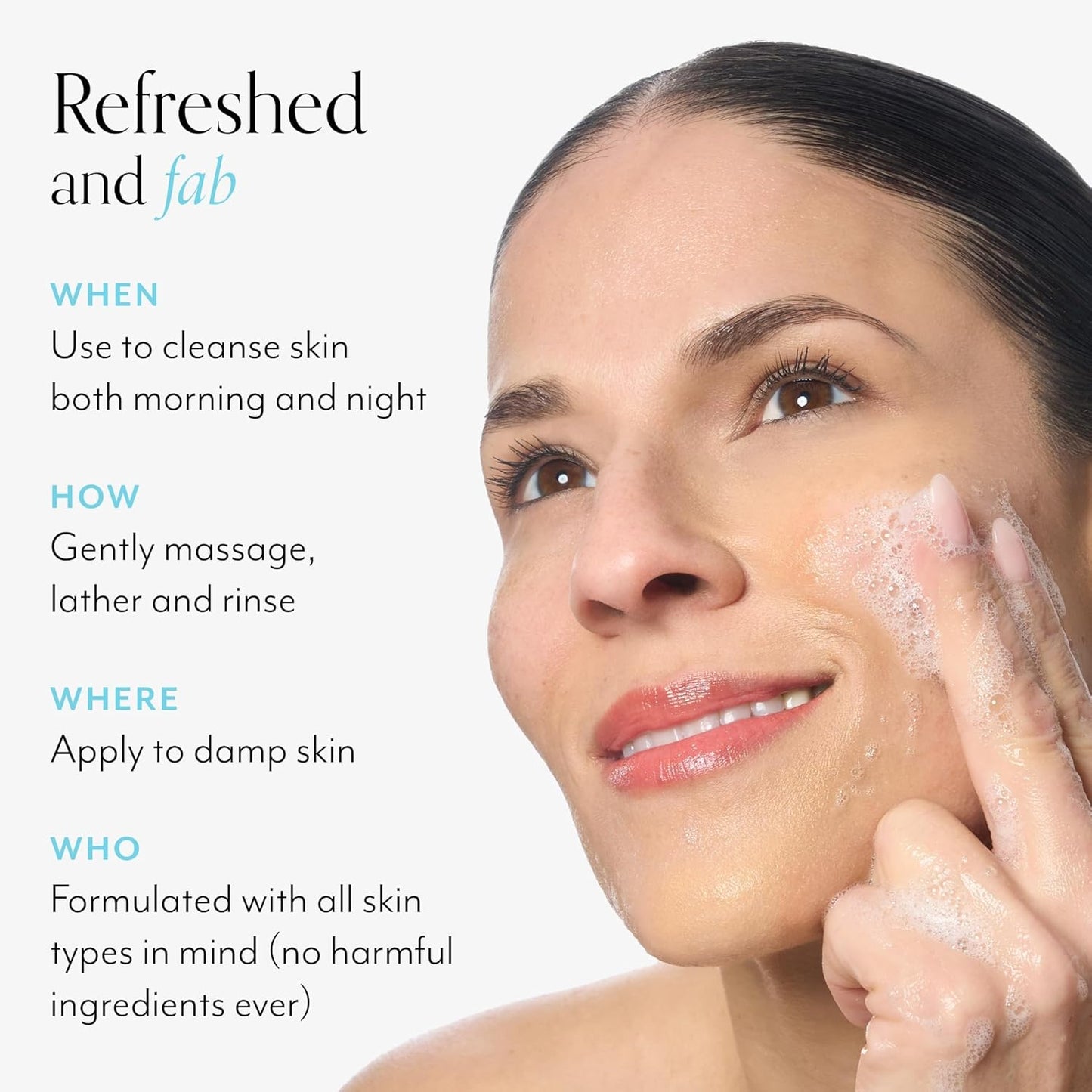 Bliss Fab Foaming 2-In-1 Cleanser and Exfoliator with Bamboo Buffers - 6.4 Fl Oz - Oil-Free Gel Face Wash - Makeup Remover - Vegan & Cruelty Free