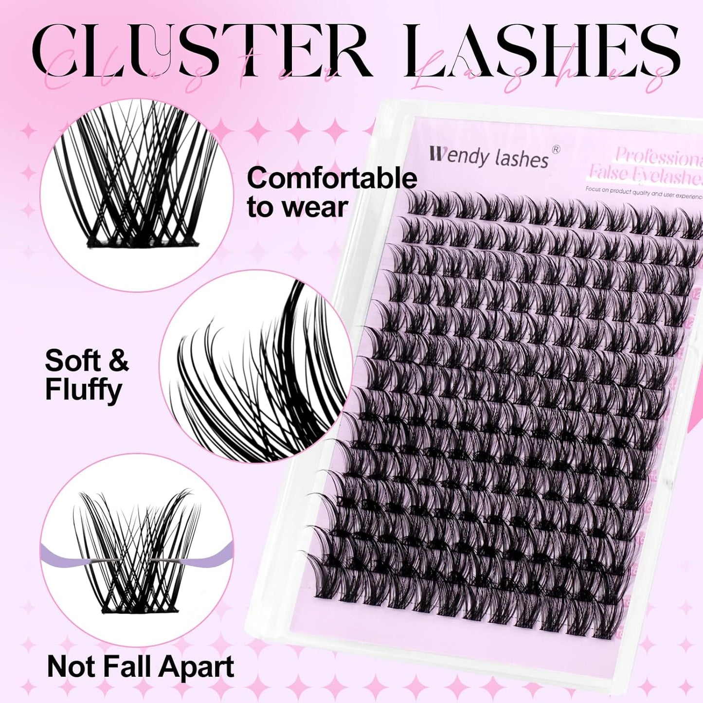 Individual Lashes DIY Matte Black Lashes Cluster Nature Eyelash Extensions Cluster Eyelashes,LC02,10-18mm
