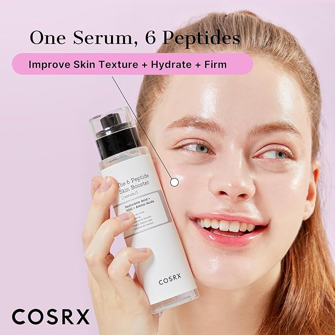 COSRX 6X Peptide Collagen Booster Toner Serum 150mL/5.07 Fl.Oz, Skin Renewal Boosting Facial Essence, Niacinamide & Hyaluronic Acid for All Skin Types, Korean Skincare, Paraben Free