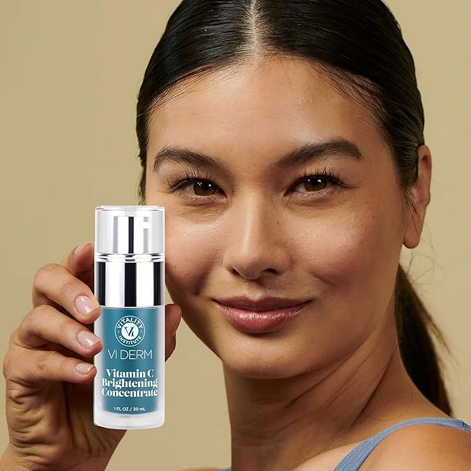 VI Derm Vitamin C Brightening Concentrate – Age-Defying Face Formula with 10% THD Ascorbate, Support for Dark Spots, Uneven Skin Tone, Hyperpigmentation, Fine Lines and Dullness – 1 Fl Oz / 30 mL