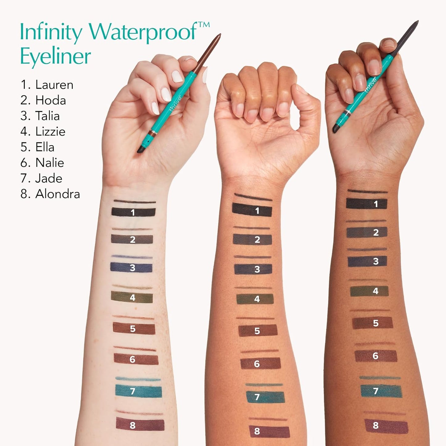 Thrive Causemetics Infinity Waterproof Eyeliner Pencil, Built In Sharpener & Smudge Tip, Long Lasting, Smudge Proof, Hyaluronic Acid & Shea Butter, Vegan & Cruelty Free, Talia (Navy Matte)