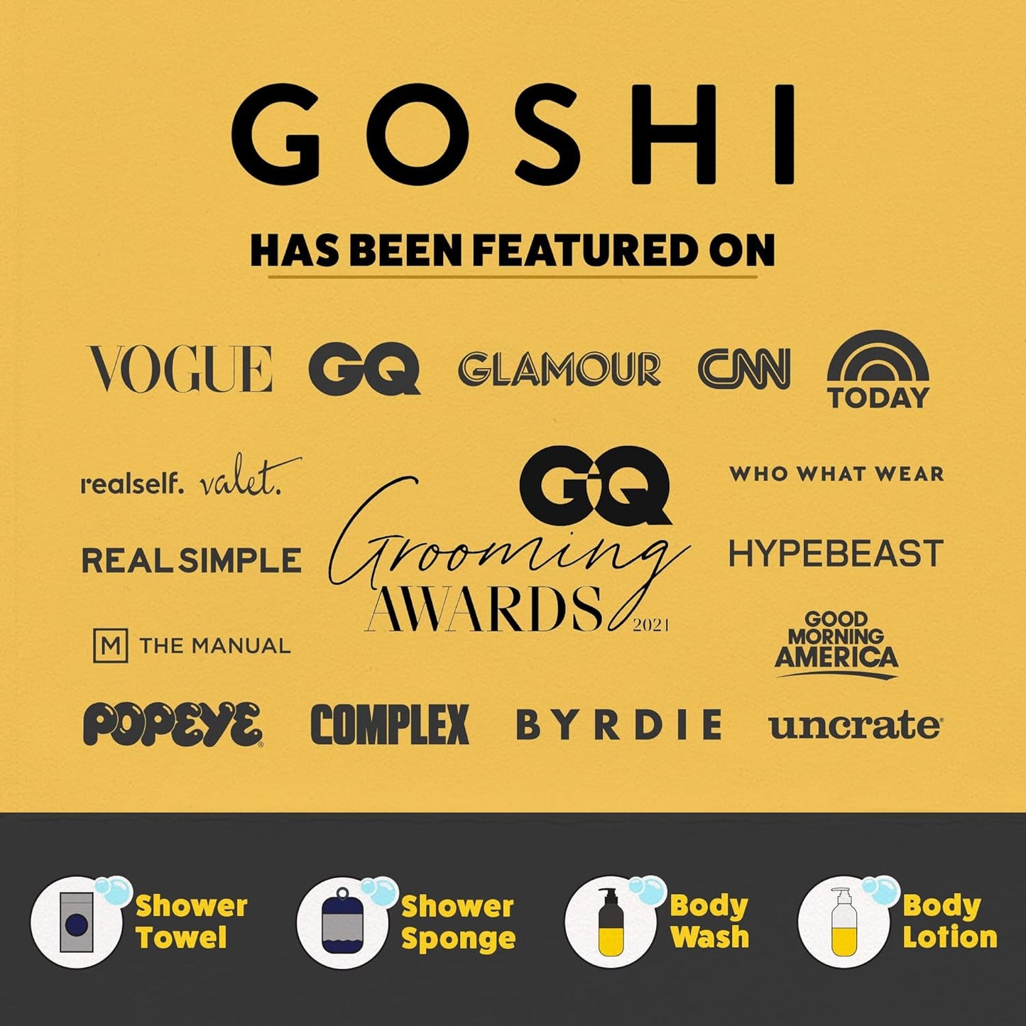 GOSHI Exfoliating Shower Sponge - Rip-Resistant, Rapid-Drying Exfoliating Bath Sponge for All Skin Types - Indigo Blue - Made in Japan