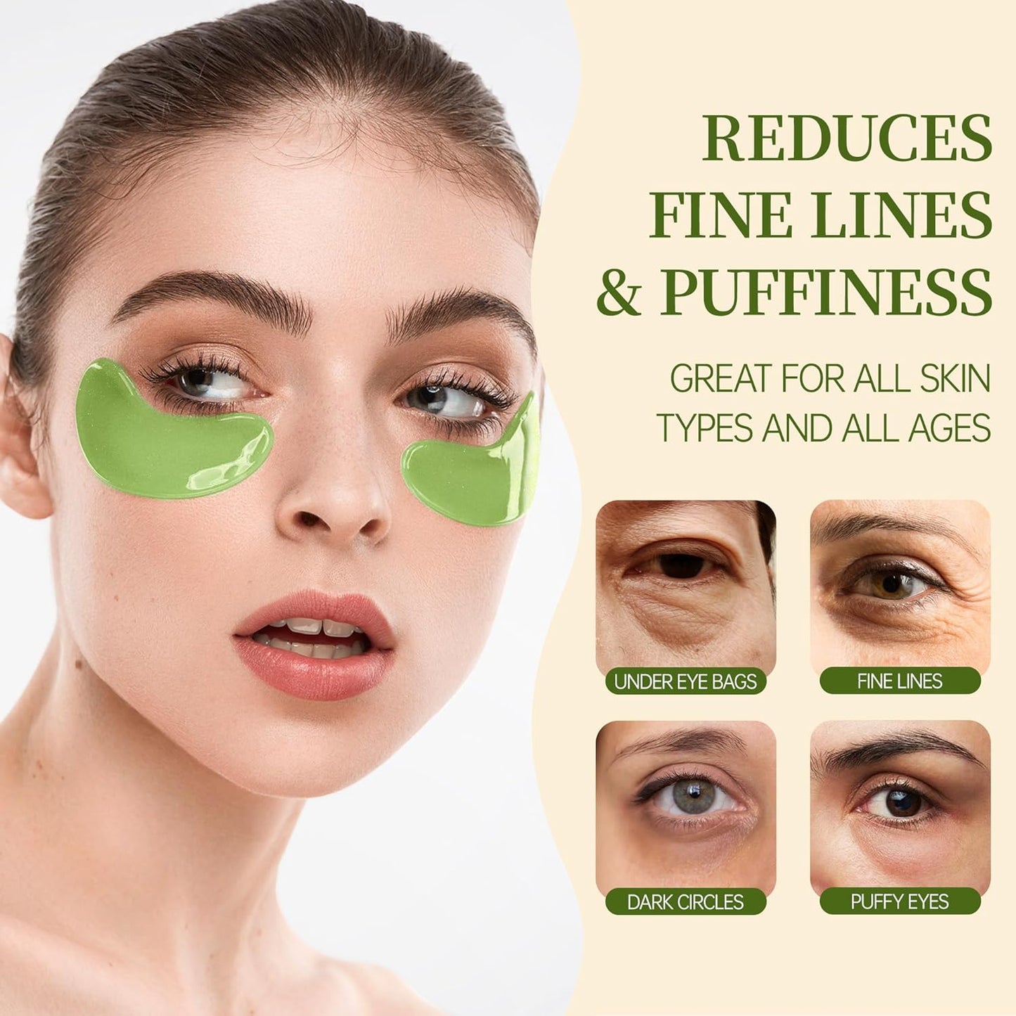 OFUN 60 Count Under Eye Masks, Hydrating Mask Skincare, Eye Patches for Puffy Eyes, Dark Circles and Puffiness, Gel Pads for Eye Bags and Wrinkles Under Eye Treatment