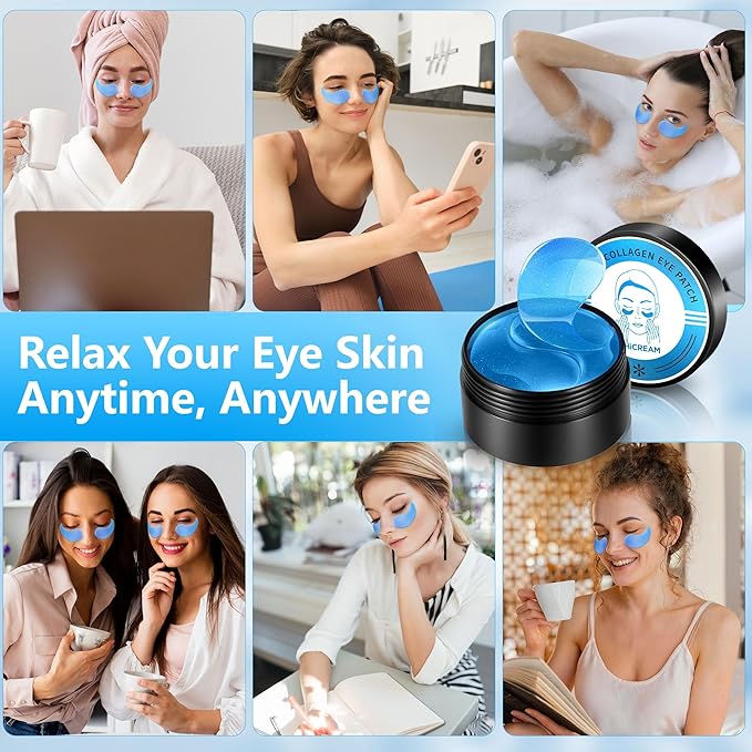 Under Eye Patches for Puffy Eyes: 30 Pairs Retinol Collagen Eye Gels Pads - Reduce Wrinkles, Puffy Eyes, Eye Bags - Skin Treatment Mask with Retinol Collagen - Anti Aging & Face Moisturizer