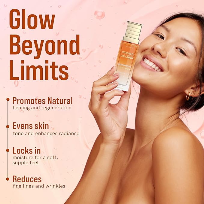 Fleur De Peau Vitamin C Serum For Face With Collagen – Dermatologist Tested, Anti-Aging, Even Skin Tone, Reduces Fine Lines, Improves Radiance & Texture – 95% Natural, Clean Beauty – Korean Skin Care