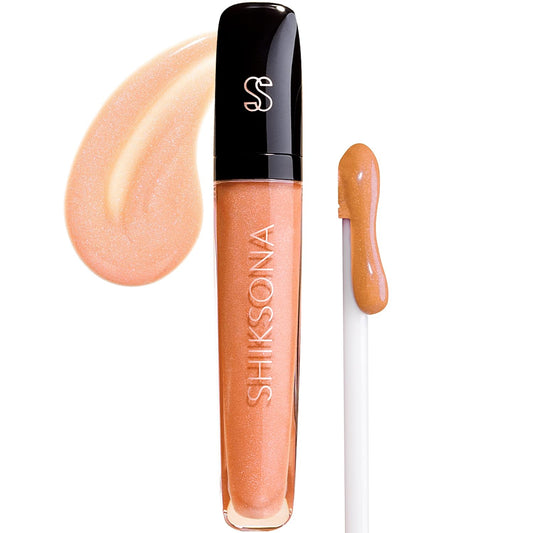 High Shine Lip Gloss | Hydrating, Vegan, Non-Sticky Lipgloss in a Timeless, Universal Color | Sassy Stunner (Sheer Peach with Pink Shimmer)