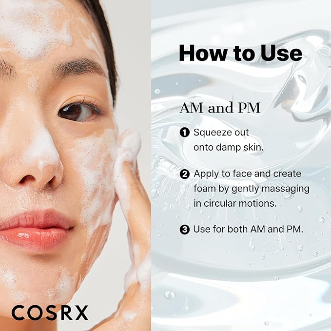 COSRX Low pH Good Morning Gel Face Cleanser, 5.07 fl oz, BHA Face Wash, Daily Mild Face Cleanser for Sensitive Skin, PH Balancing, Korean Skin Care, Korean Face Wash, Stocking Stuffers,Gifts For Women