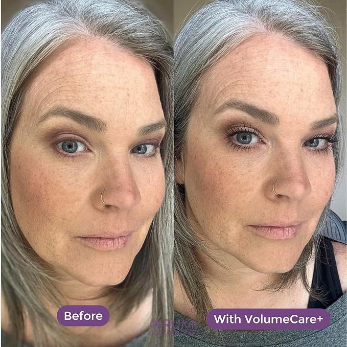 Rumi Cosmetiques VolumeCare+ Mascara For Mature Women - Extreme Length and Volume 2-in-1 Formula - No Clumps or Flaking, Long-Wearing, Hypoallergenic Mascara For Sensitive Eyes (Dark Brown)