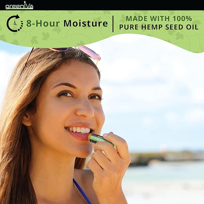 GreenIVe Neem Lip Balm, Vegan Lip Moisturizer with L-Lysine, Soothe and Soften (1)