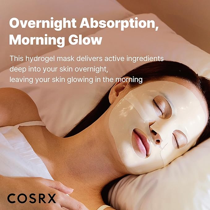 COSRX The Alpha-Arbutin Discoloration Care Hydrogel Face Masks Skincare 3 EA, Collagen Face Mask, Travel Essentials, Overnight Face Mask, Korean Skin Care, Stocking Stuffers