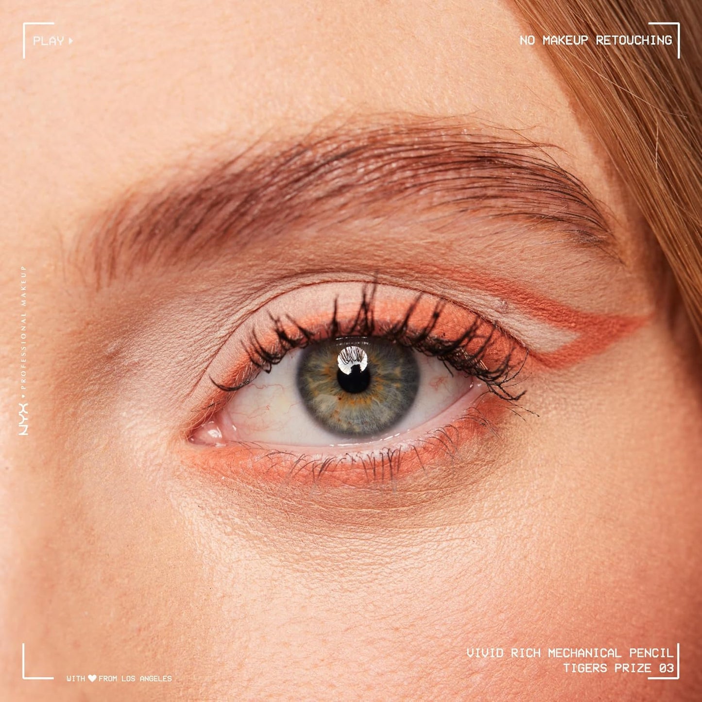 NYX PROFESSIONAL MAKEUP Mechanical Eye Pencil, Vivid Rich Mechanical, Creamy Retractable Eyeliner - Tigers Prize, Cork Orange Eyeliner